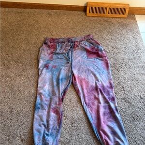 ODDY Tie-Dye Track Pants in Blue and Pink